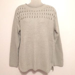 St. Johns Bay tan crew neck long sleeved sweater